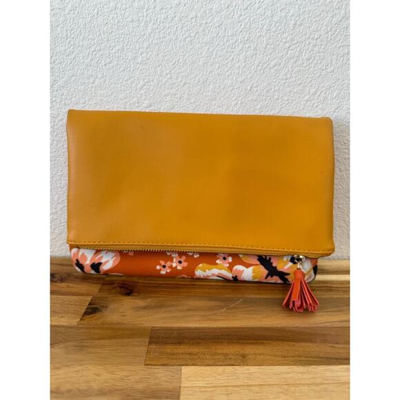 Rachel Pally Floral Orange Yellow Clutch - Picture 1 of 9